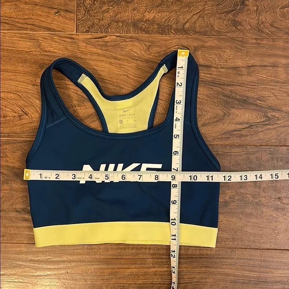 Girl's Nike Blue and Yellow Sports Bra Racerback Design, Sz L.